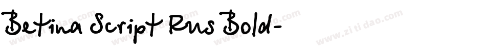 Betina Script Rus Bold字体转换